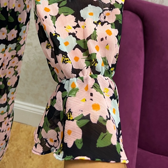 J.Crew J Crew Drapey Tie-Front Floral Dress - Women | Color: Pink | Size: M - Picture 10 of 10